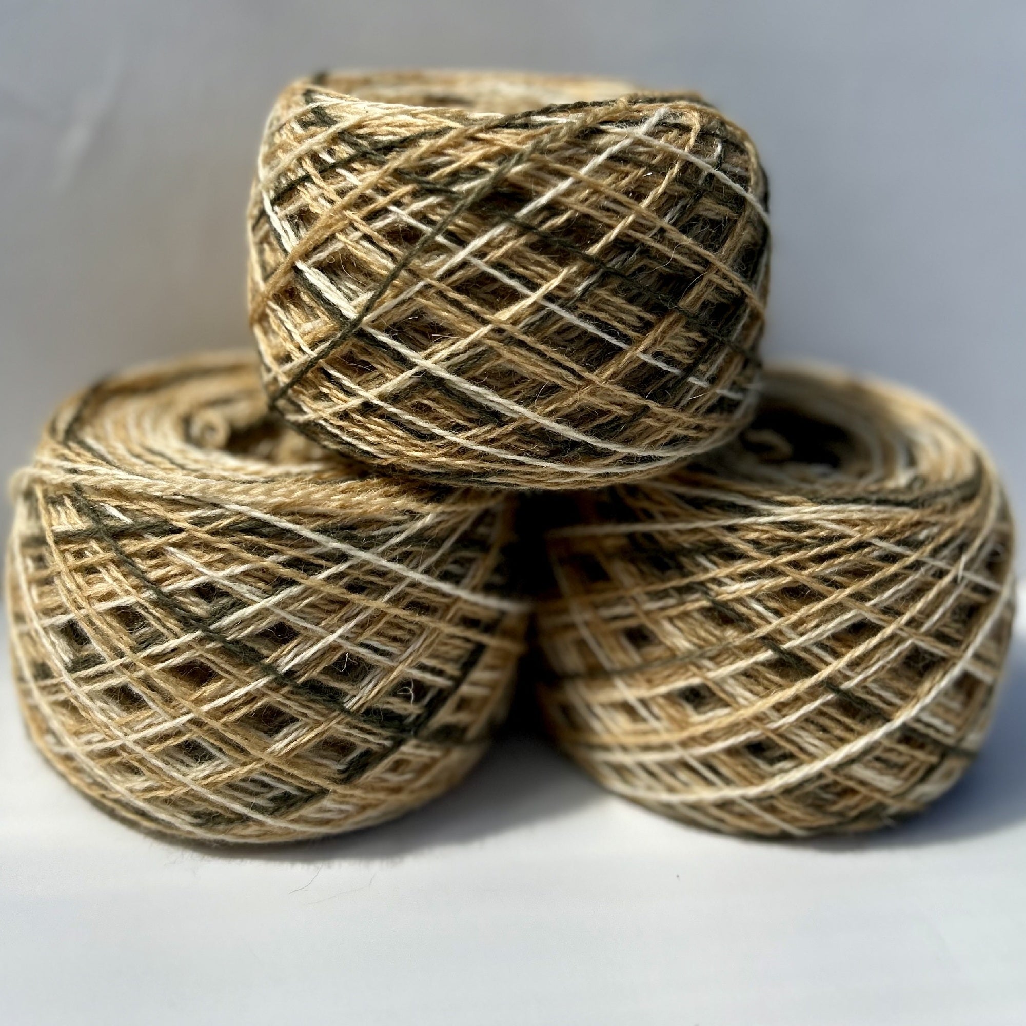 4ply Sock Weight British and Recycled Wool in Warm Beige Ombre