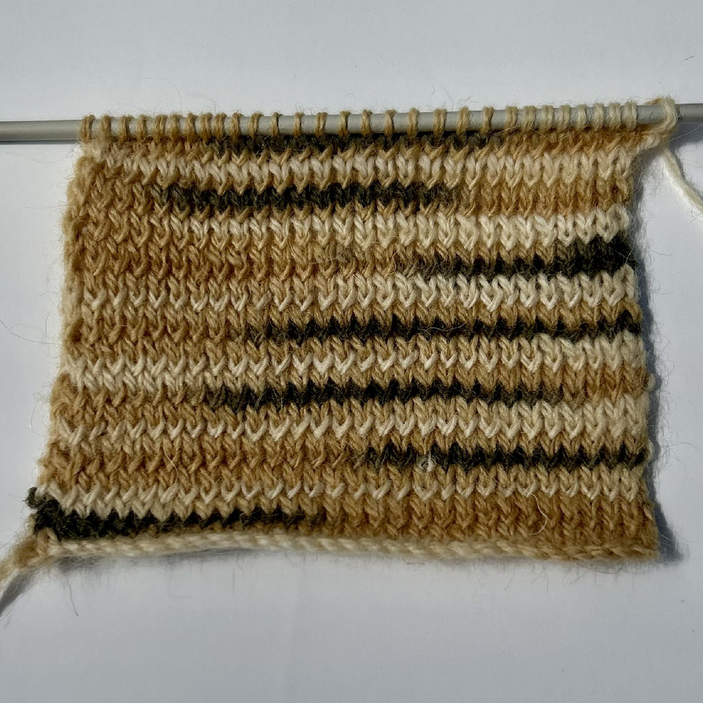 4ply Sock Weight British and Recycled Wool in Warm Beige Ombre