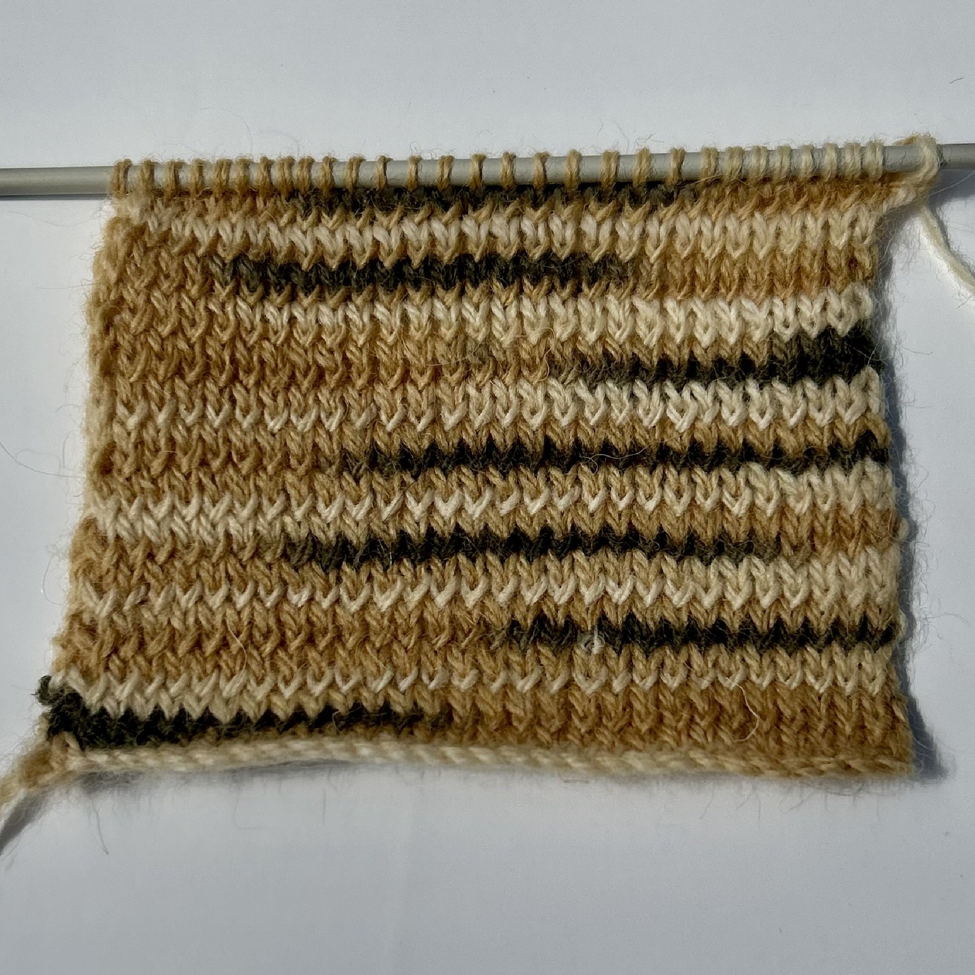 4ply Sock Weight British and Recycled Wool in Warm Beige Ombre