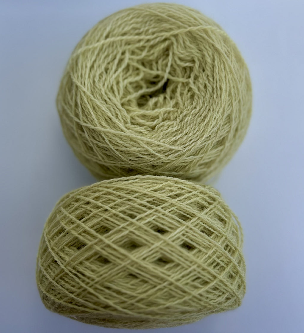 4ply Sock Weight British and Recycled Wool in Pale Yellow