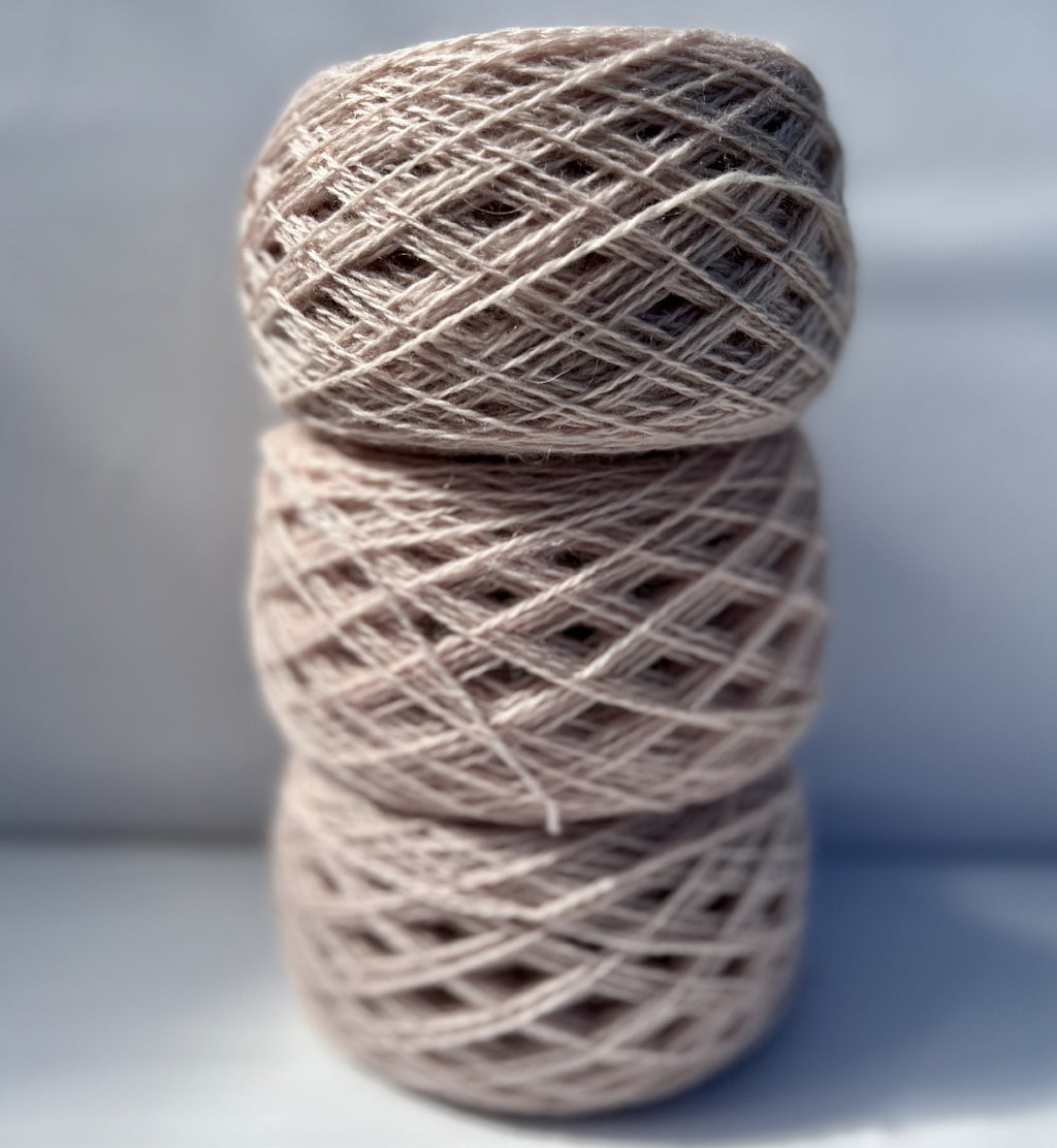 4ply Sock Weight British and Recycled Wool in Lilac Pink