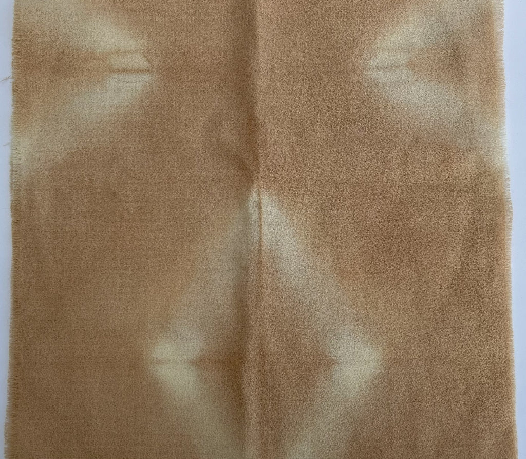Fine Wool Crepe Scarf in Pale Pink Shibori Diamond