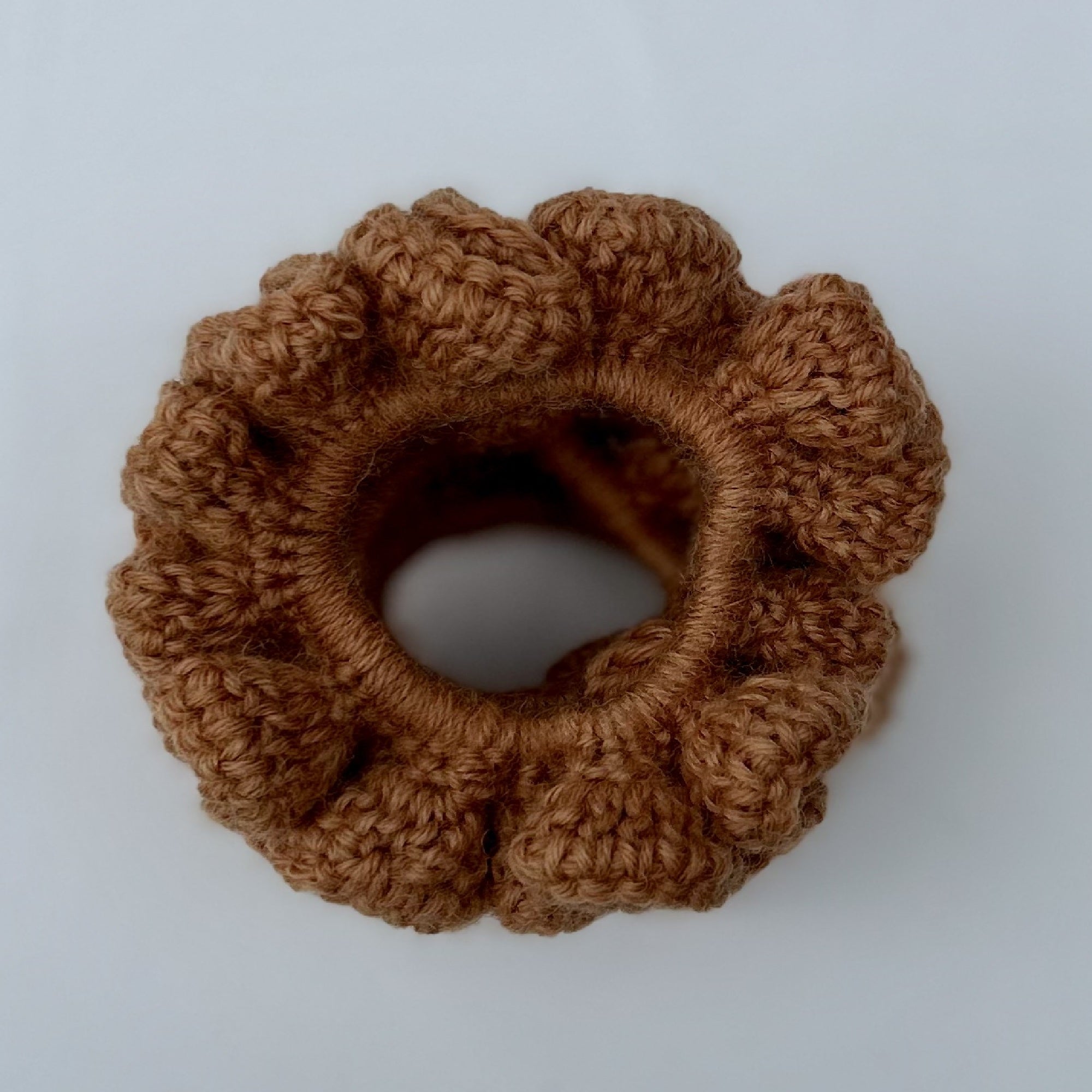 Hand Crochet Scrunchie in Clay Pink