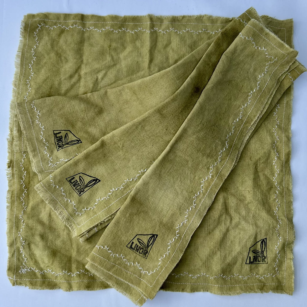Handmade Linen Napkins (Set of 4) in Pale Green