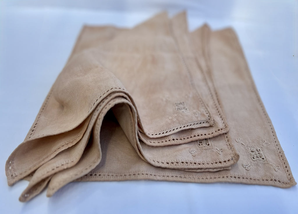 Linen Vintage Napkins (Set of 4) in Pale Pink