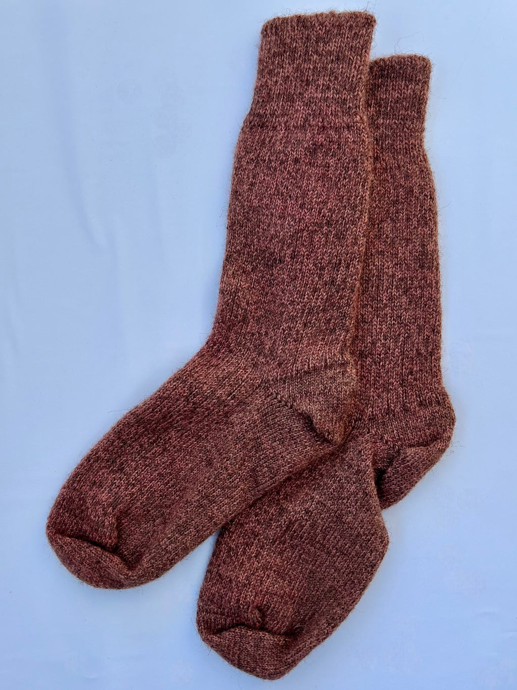 British Wool Socks in Rosy Pink Twist
