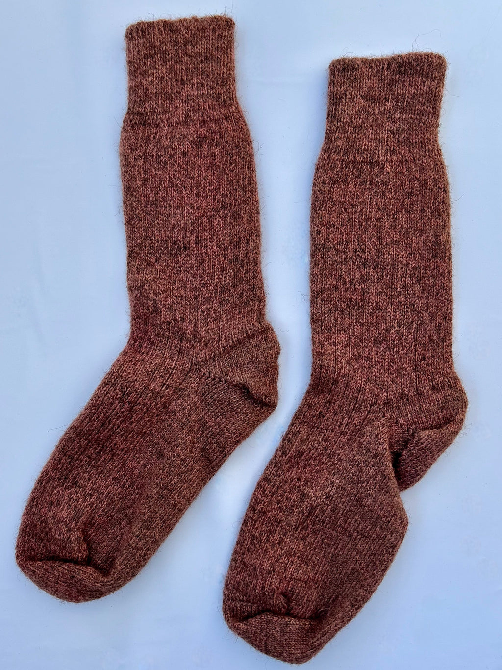 British Wool Socks in Rosy Pink Twist