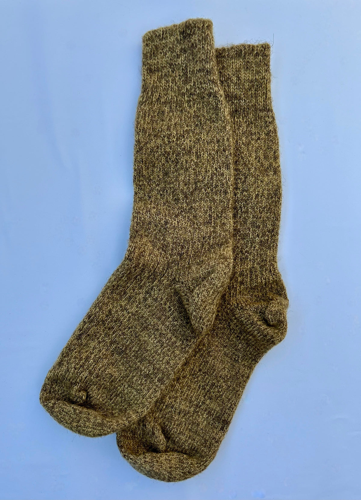 British Wool Socks in Harvest Yellow Twist