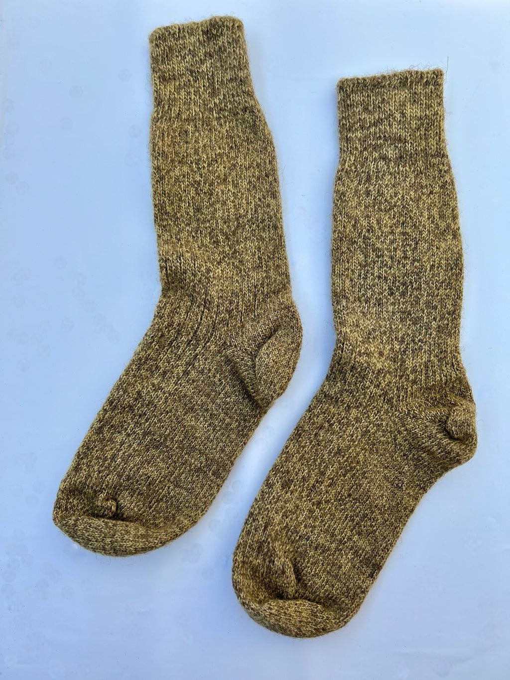 British Wool Socks in Harvest Yellow Twist