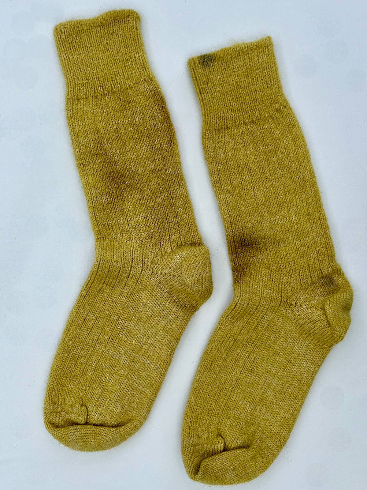 British Wool Socks in Yellow / Green