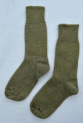 British Wool Socks in Green / Grey
