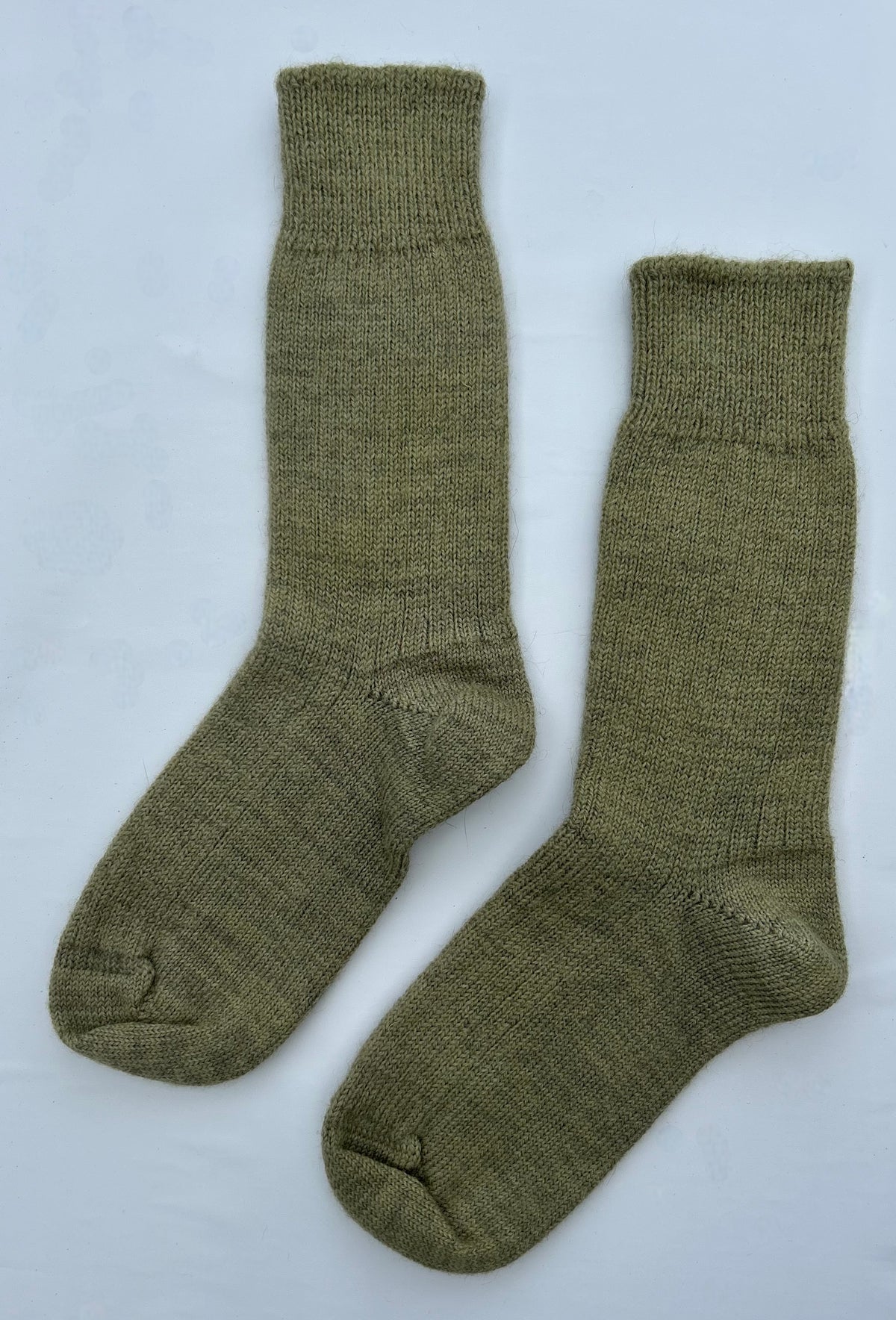 British Wool Socks in Green / Grey