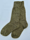 British Wool Socks in Green / Grey Twist
