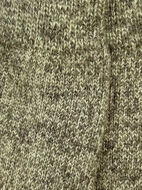 British Wool Socks in Green / Grey Twist