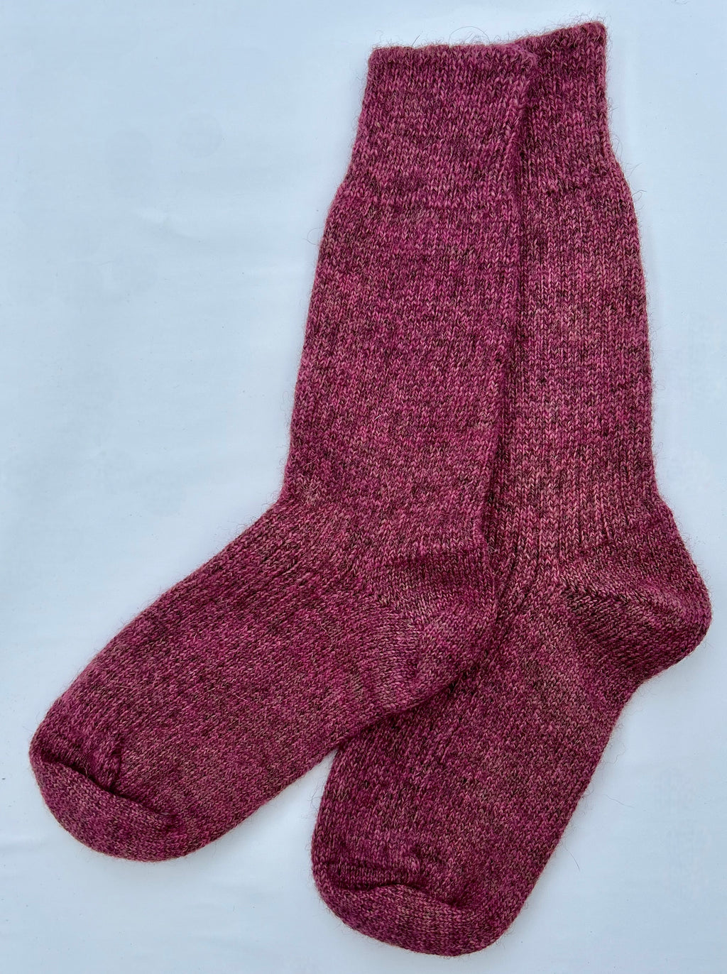 British Wool Socks in Magenta Twist