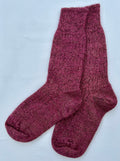 British Wool Socks in Magenta Twist