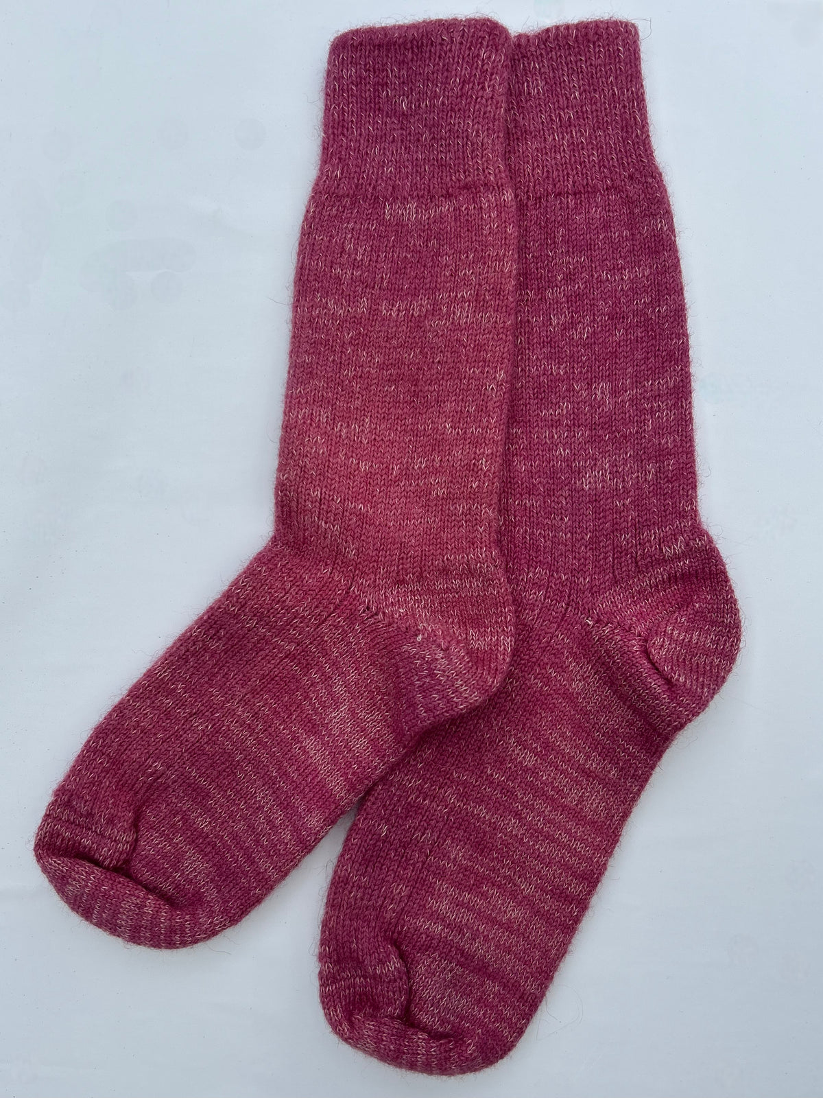 British Wool Socks in Magenta