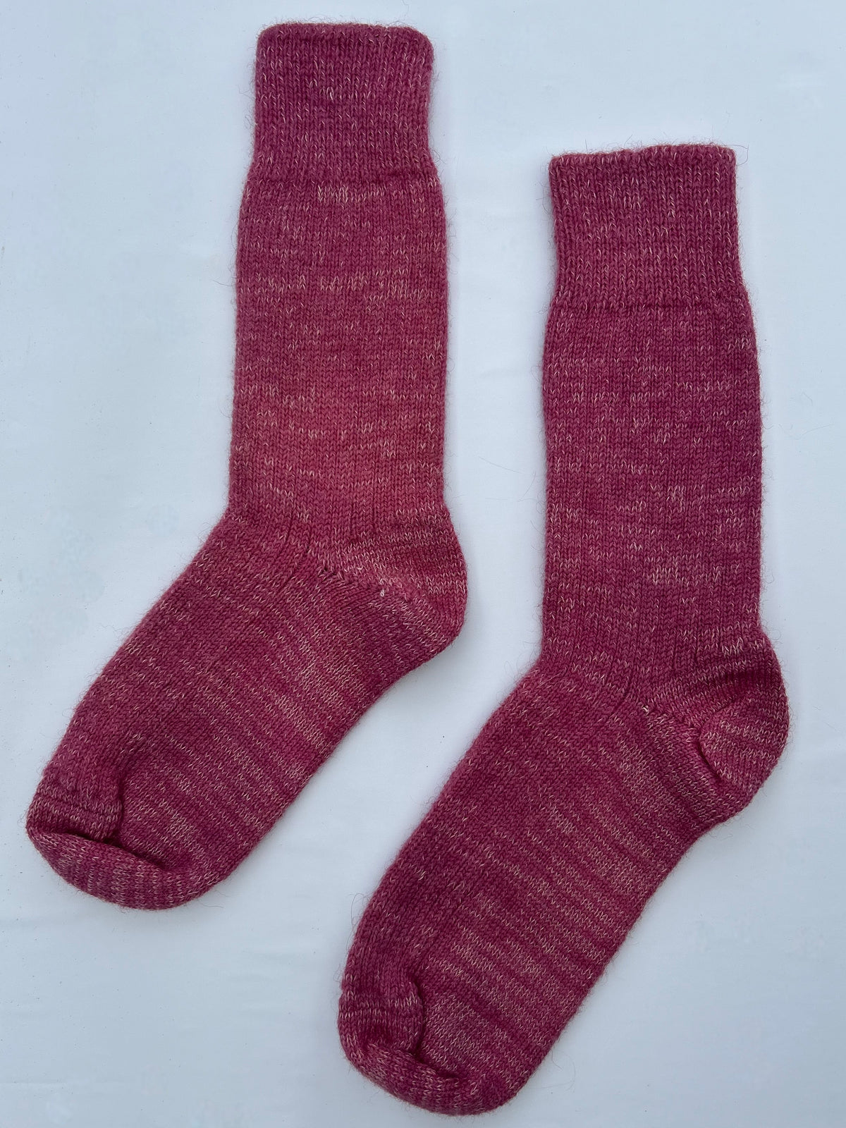 British Wool Socks in Magenta