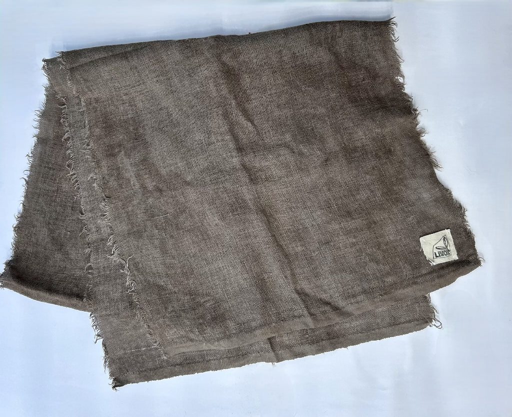 Linen Gauze Scarf in Bitter Chocolate