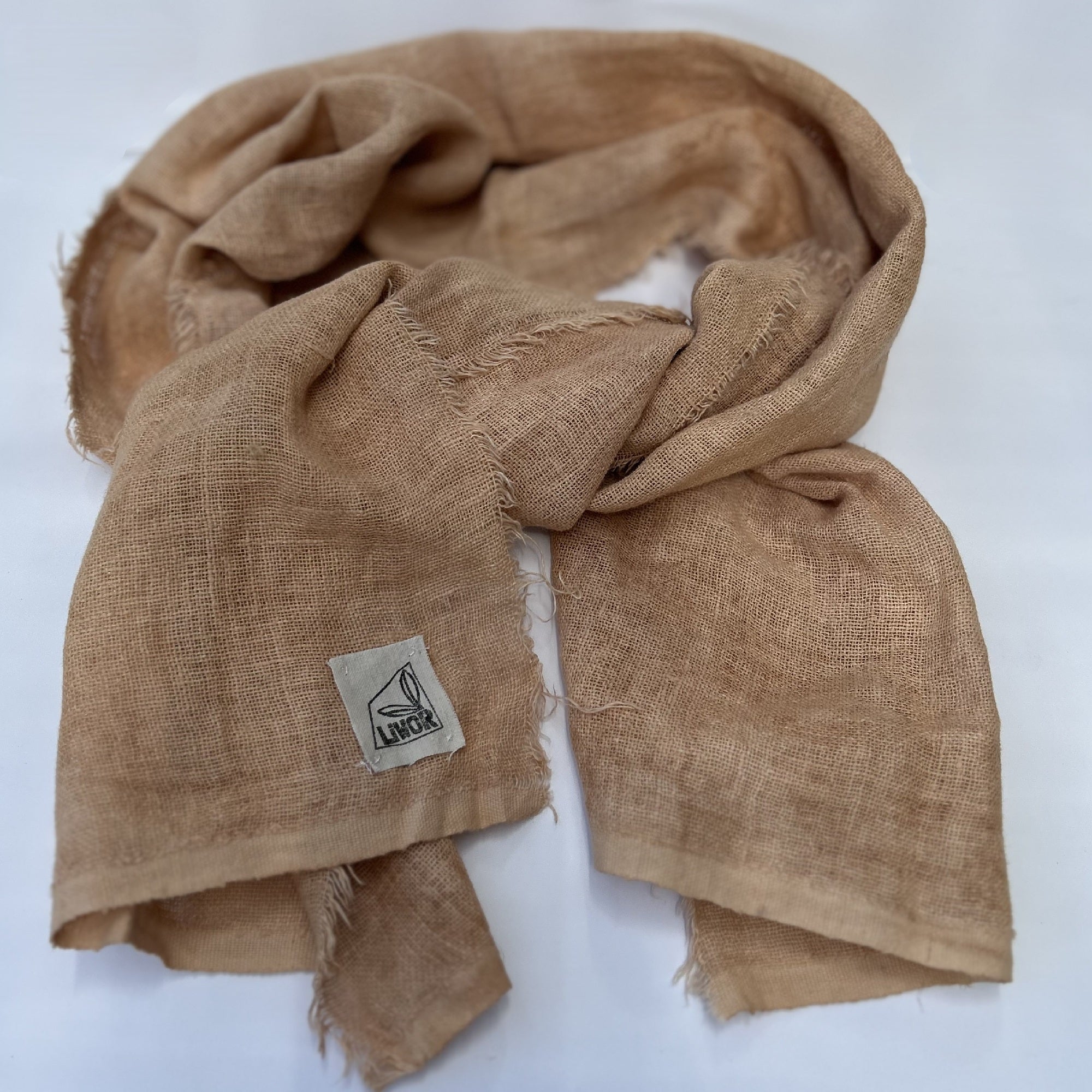 Linen Gauze Scarf in Blush Pink