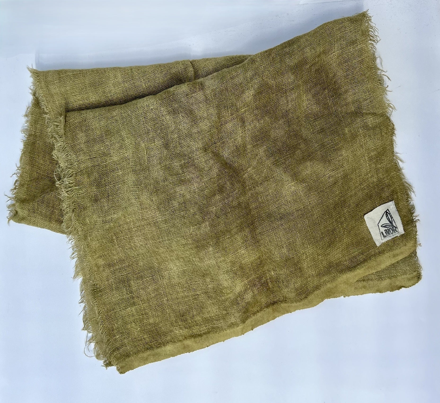 Linen Gauze Scarf in Pale Green