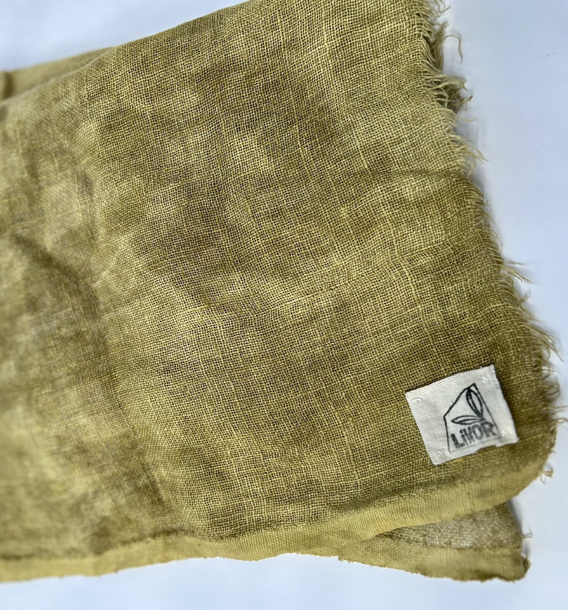 Linen Gauze Scarf in Pale Green