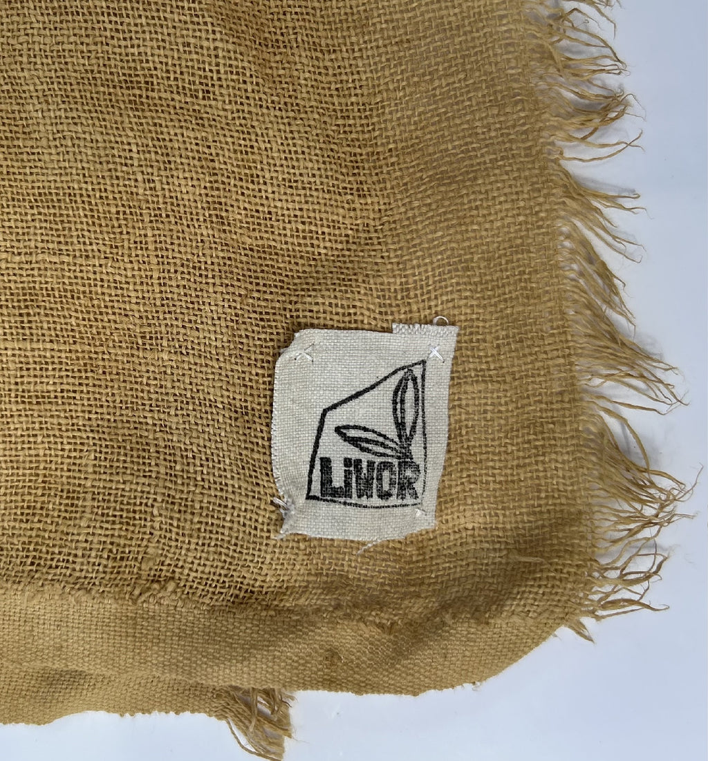 Linen Gauze Scarf in Yellow Ochre