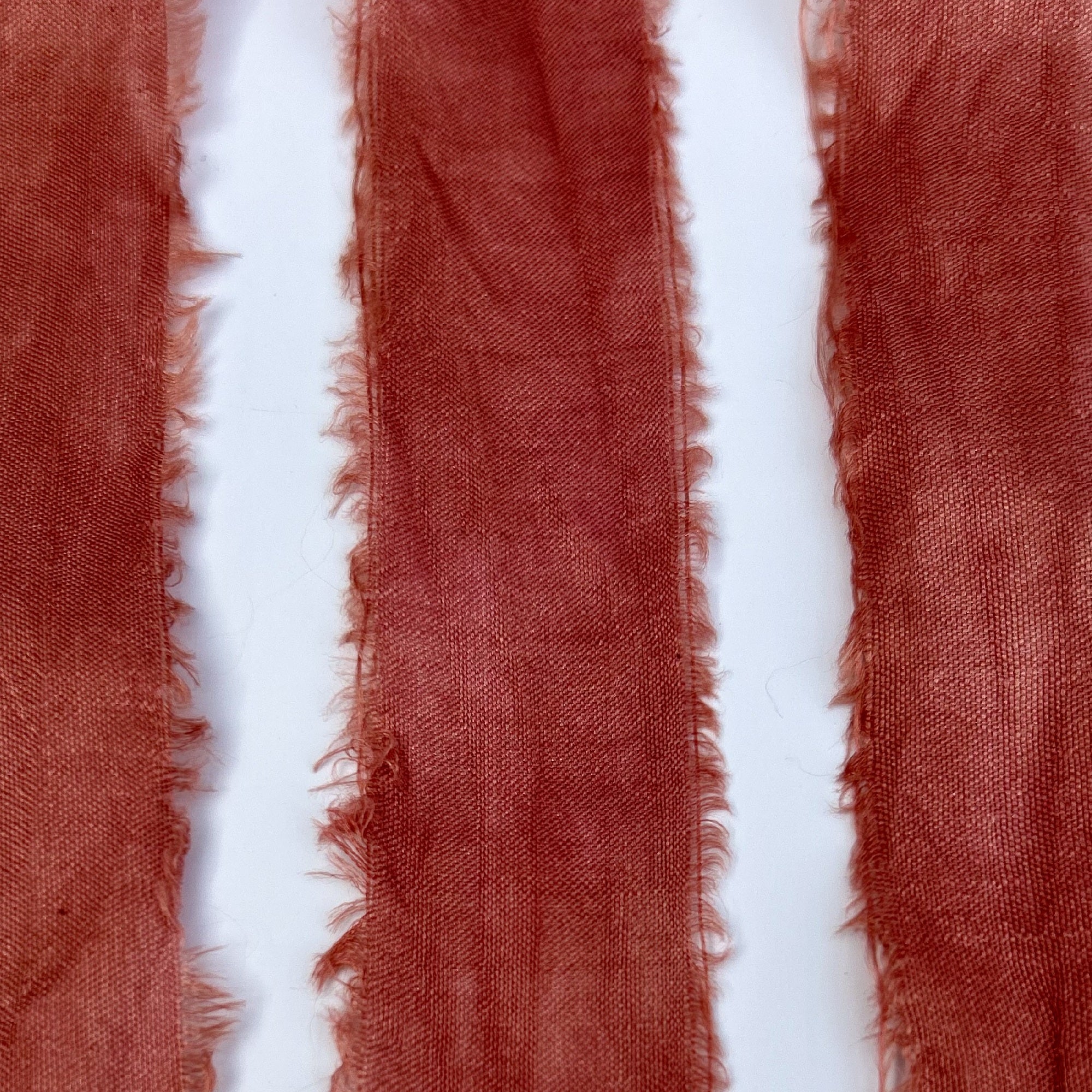 Recycled Sari Silk Ribbon in Antique Pink