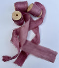 Recycled Sari Silk Ribbon in Mauve