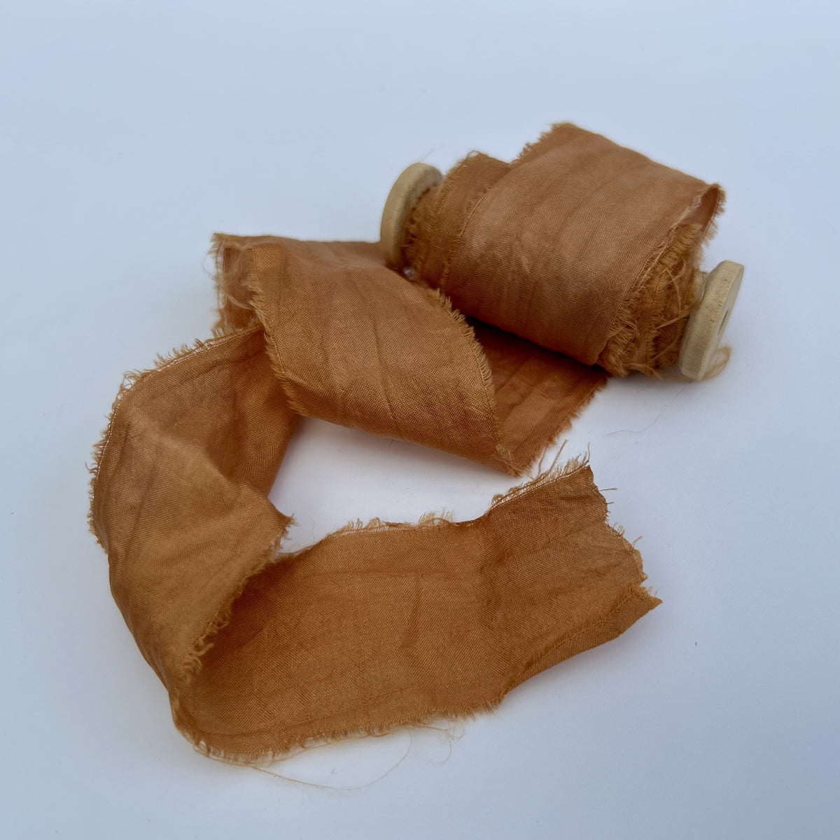 Recycled Sari Silk Ribbon in Vintage Golden Yellow