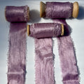 Recycled Sari Silk Ribbon in Lilac Pink