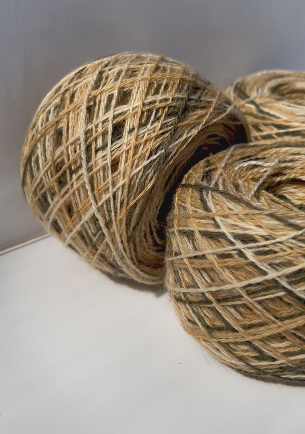 4ply Sock Weight British and Recycled Wool in Warm Beige Ombre