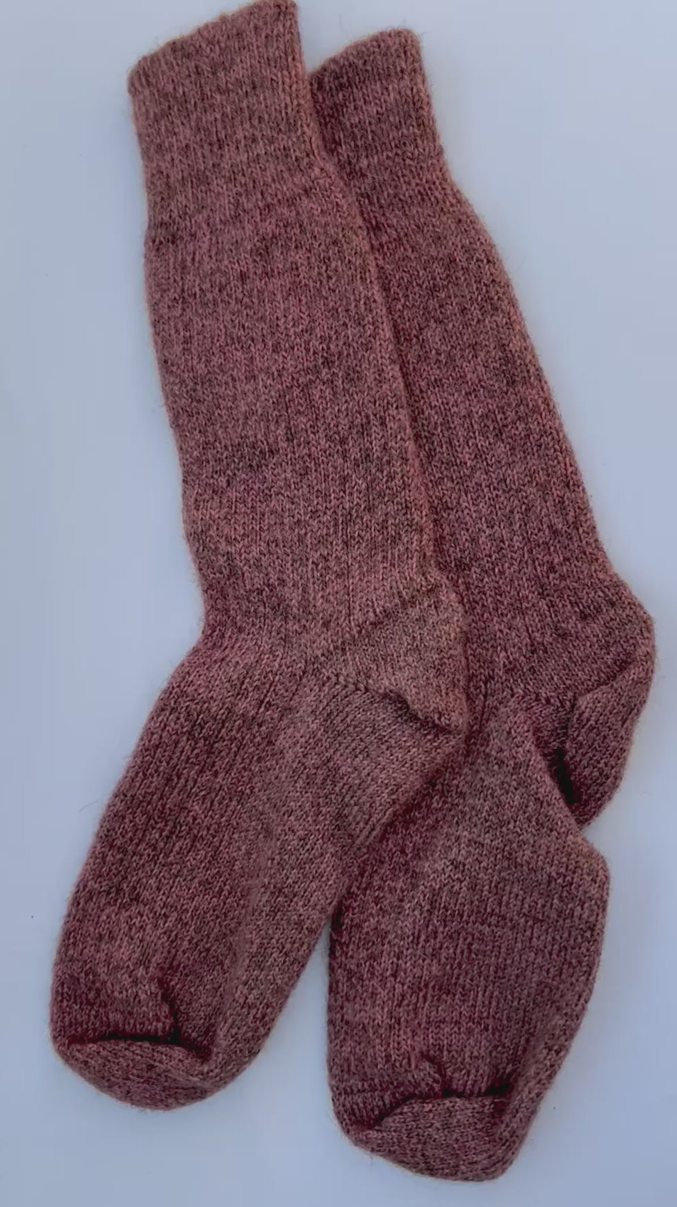 British Wool Socks in Rosy Pink Twist