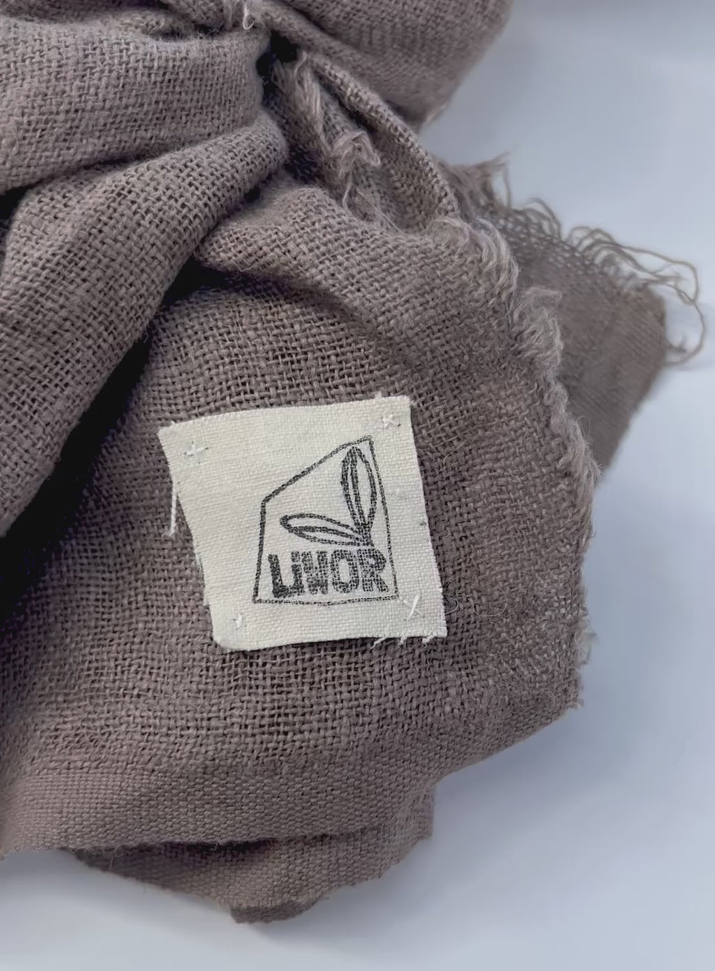 Linen Gauze Scarf in Bitter Chocolate