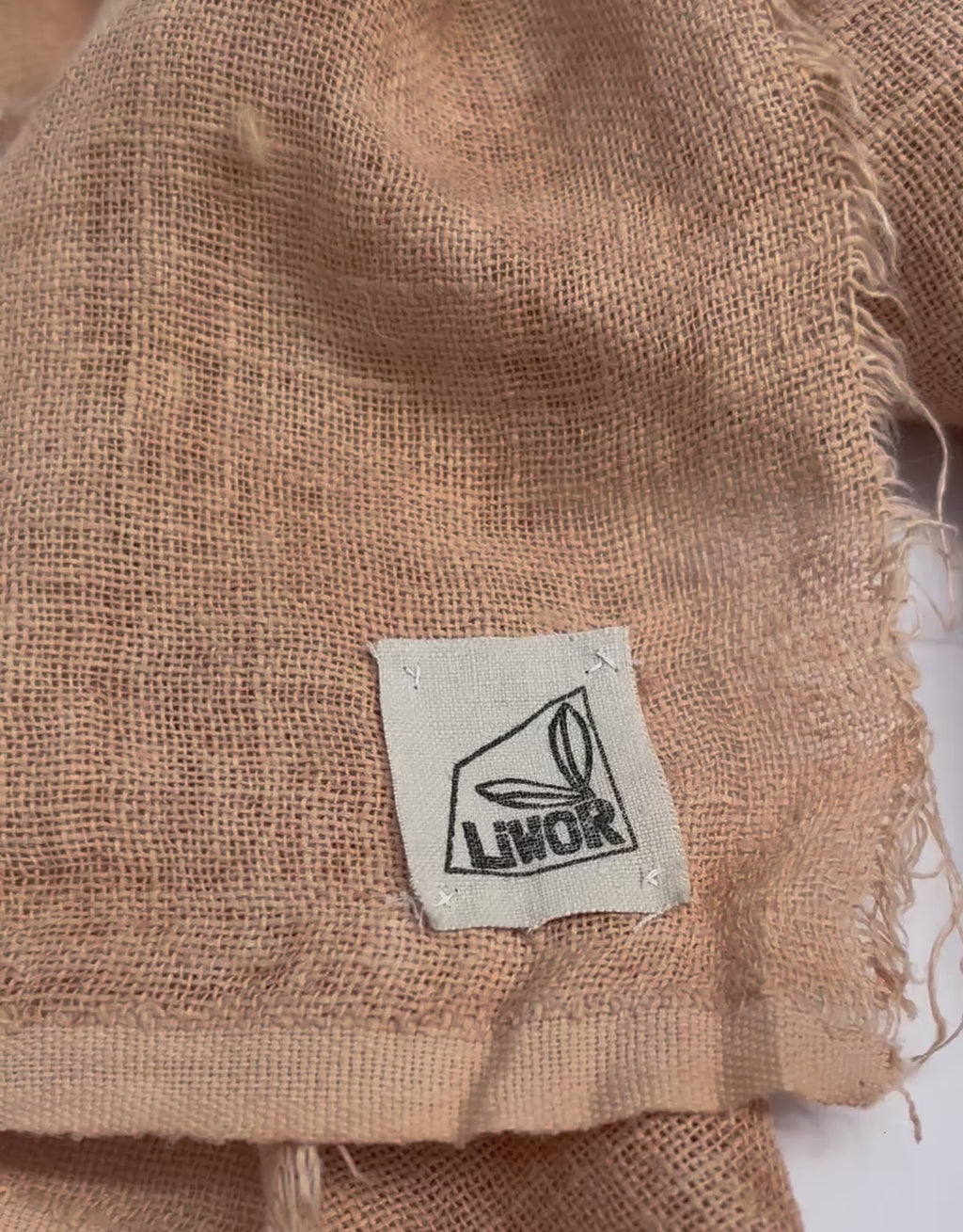 Linen Gauze Scarf in Blush Pink