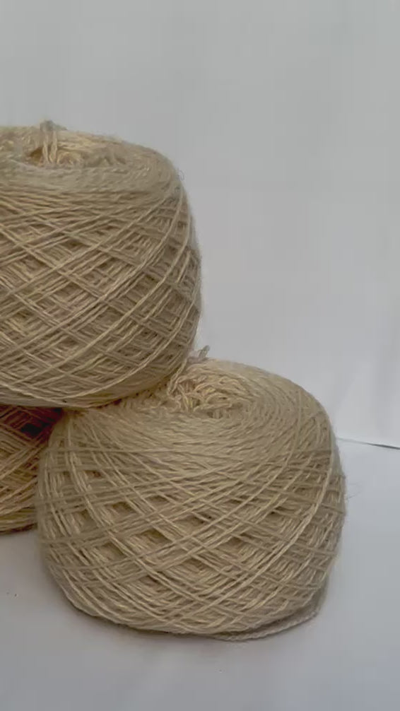 4ply Sock Weight British and Recycled Wool in Cream